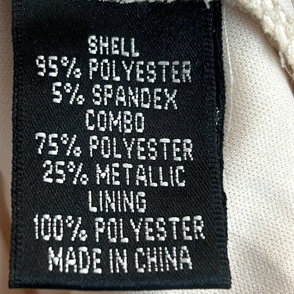 Stunning Embroidered Hailey Satin Champagne Sleeveless Cocktail Mini Dre… - Picture 6 of 14